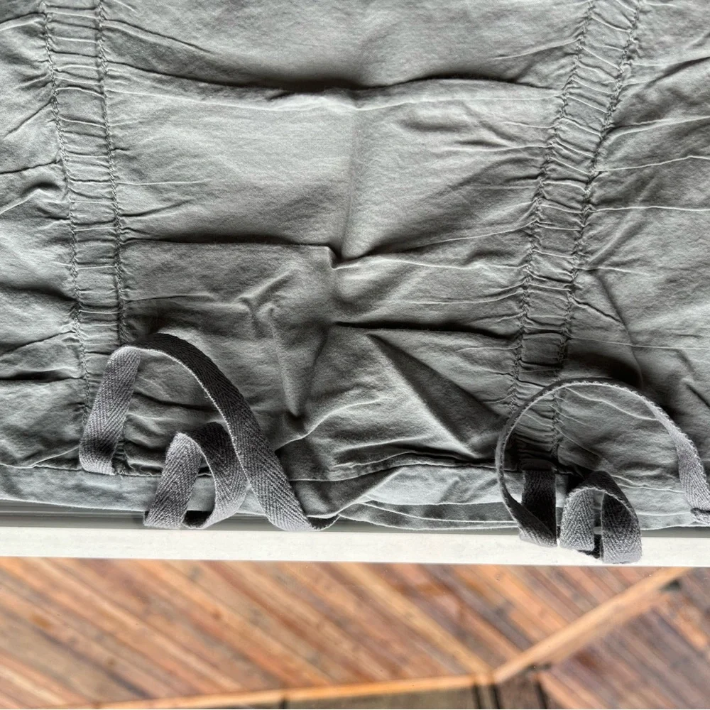 West Elm Slate Gray Quilted Duvet Cover